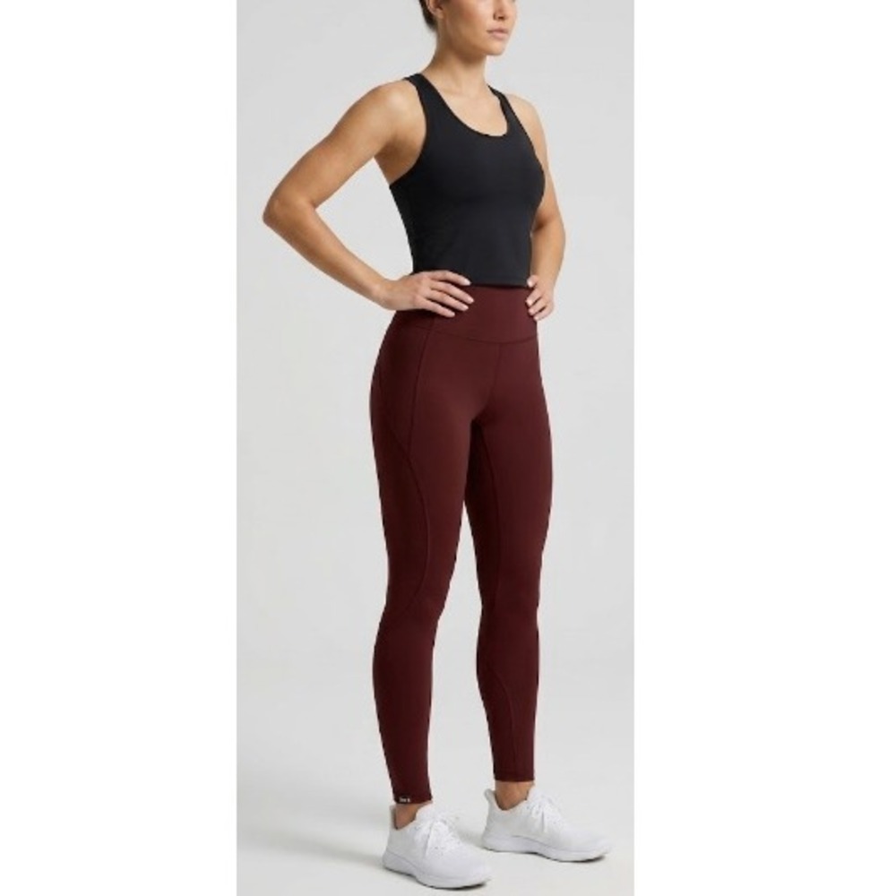 LNDR Women's Rust The Limitless Pocket 7/8 Super High Rise Leggings Size S NWT